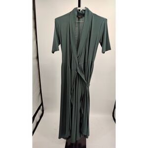 Quince Slate slate blue/green Wrap Midi Dress